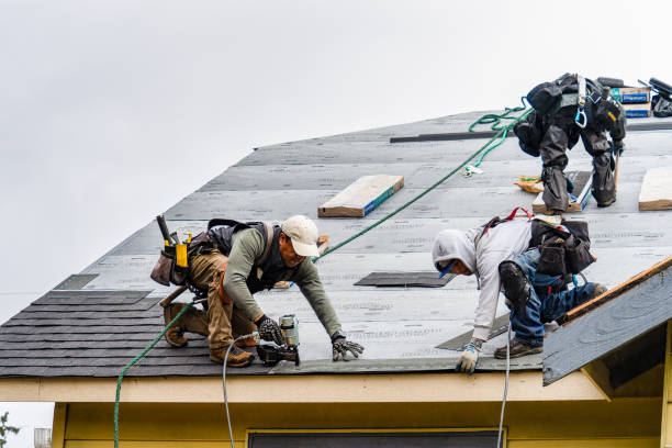 Professional Gutter Installation technician working in Franconia, PA